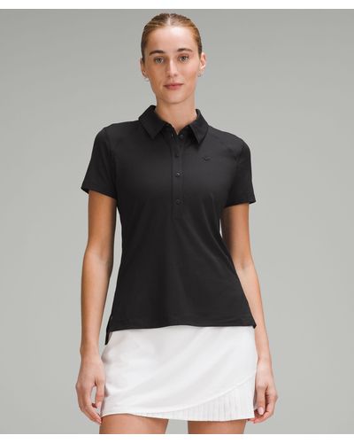 lululemon Quick Dry Short-sleeve Polo Shirt Straight Hem - Black