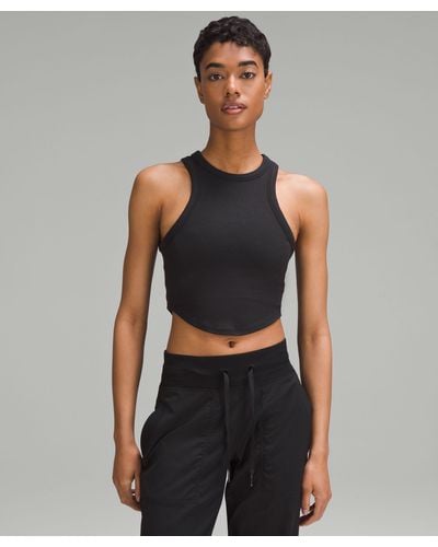 lululemon Hold Tight Cropped Tank Top - Color Black - Size 10