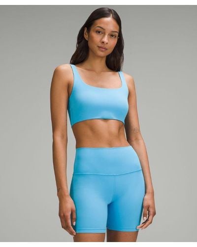 lululemon Bend This Scoop And Square Bra Light Support, A-c Cups - Blue