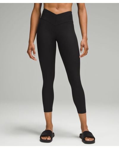 lululemon V-waist Yoga Leggings 25" Grid Texture - Black