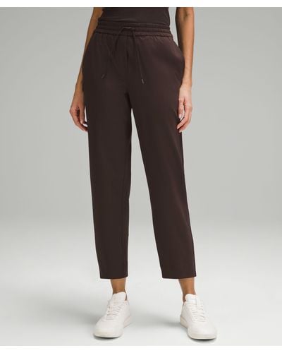 lululemon Tapered-leg Mid-rise Pants 7/8 Length Luxtreme - Black