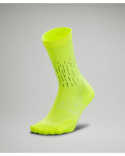 lululemon Power Stride Crew Socks Reflective - Colour Yellow/neon - Size M