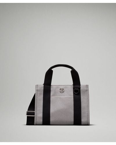 lululemon Two-tone Canvas Tote Bag Mini 4.5l - Colour Grey - Black