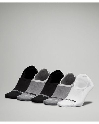 lululemon Daily Stride Comfort No-show Socks 5 Pack - Color Black/grey/white - Size M - Multicolor
