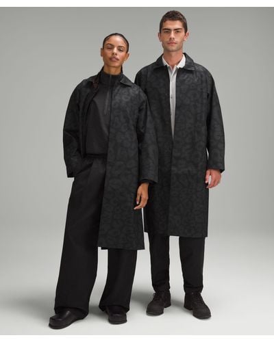 lululemon Lab Leopard Print Overcoat - Black