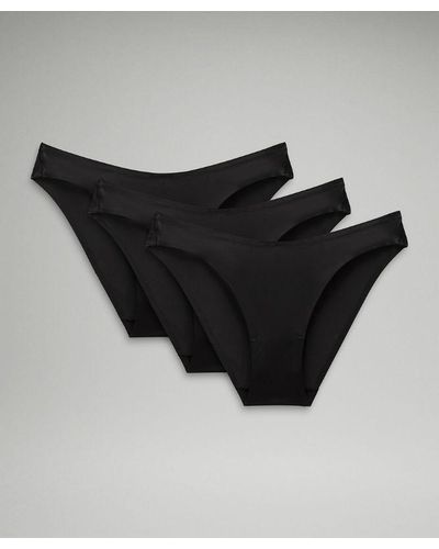 lululemon – Wundermost Ultra-Soft Nulu Mid-Rise Bikini Underwear 3 Pack – – - Black
