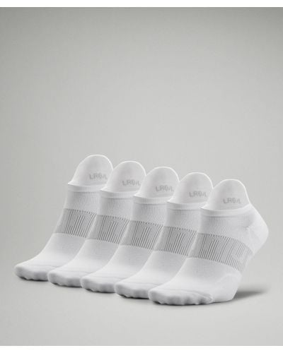 lululemon Power Stride Tab Socks 5 Pack - Color White - Size M - Gray