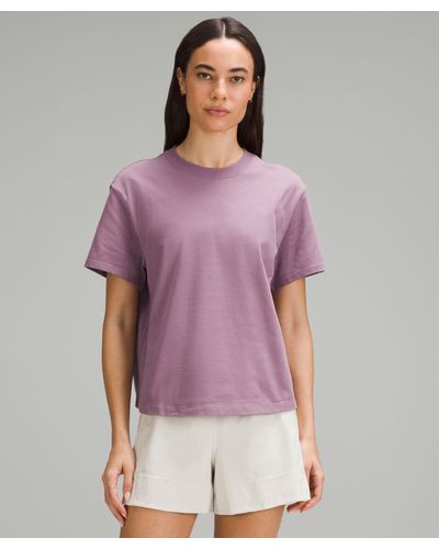 lululemon Relaxed-fit Cotton Jersey T-shirt - Purple