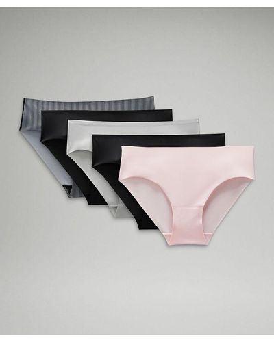lululemon Invisiwear Mid-rise Bikini Underwear 5 Pack - Metallic