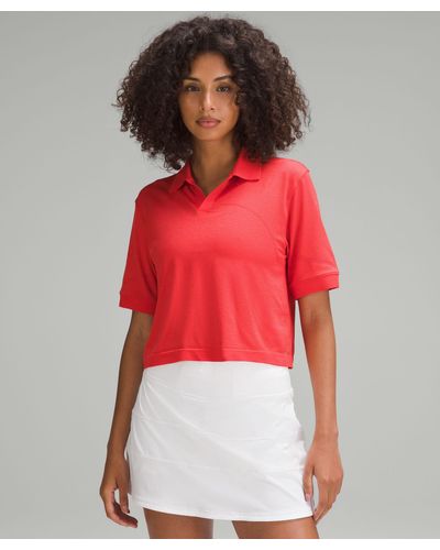 lululemon Swiftly Tech Relaxed-fit Polo Shirt - Color Red/bright Red - Size 6