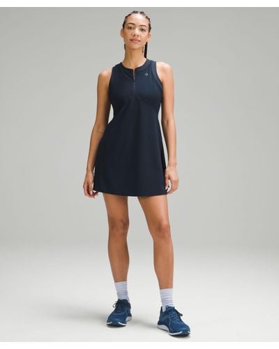 lululemon Grid-texture Sleeveless Tennis Dress - Blue