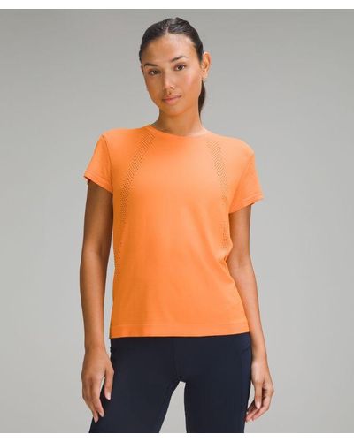 lululemon – Train To Be Short-Sleeve Shirt – – - Orange