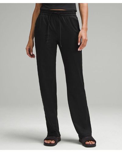 lululemon – Soft Jersey Straight-Leg Mid-Rise Trousers Regular – – - Black
