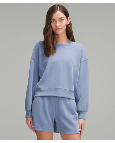 lululemon – Softstreme Perfectly Oversized Cropped Crew Sweatshirt – – - Blue