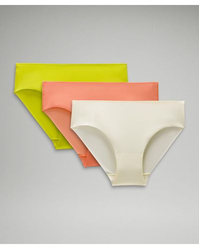 lululemon Invisiwear Mid-rise Bikini Underwear 3 Pack - Metallic
