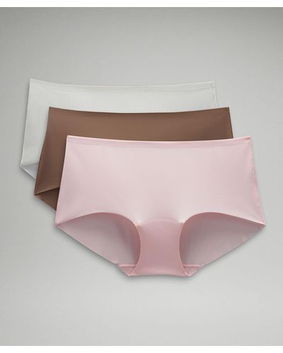 lululemon Invisiwear Mid-rise Boyshort Underwear 3 Pack - Gray