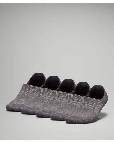 lululemon Power Stride No-show Socks With Active Grip 5 Pack - Gray
