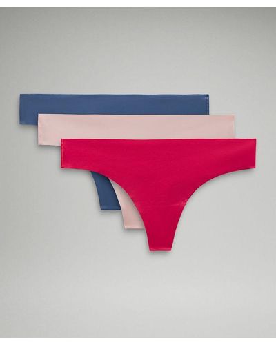 lululemon Invisiwear Mid-rise Thong Underwear 3 Pack - Pink
