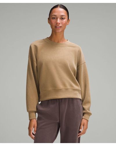 lululemon Softstreme Perfectly Oversized Cropped Crew - Brown