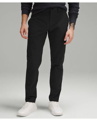 lululemon Abc Slim-fit Trousers 34"l Stretch Cotton Versatwill - Black