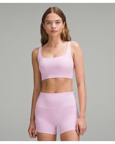 lululemon Bend This Scoop And Square Bra A-c Cups - Purple