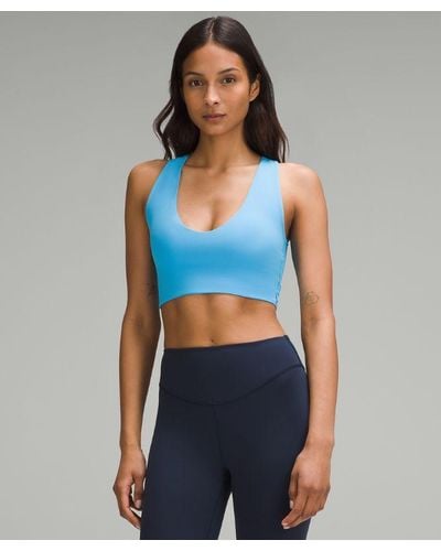 lululemon – Bend This Scoop And Cross Sports Bra A-C Cups – /Light – - Blue