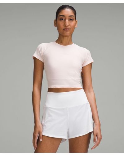 lululemon Swiftly Tech Cropped Short-sleeve Shirt 2.0 - White