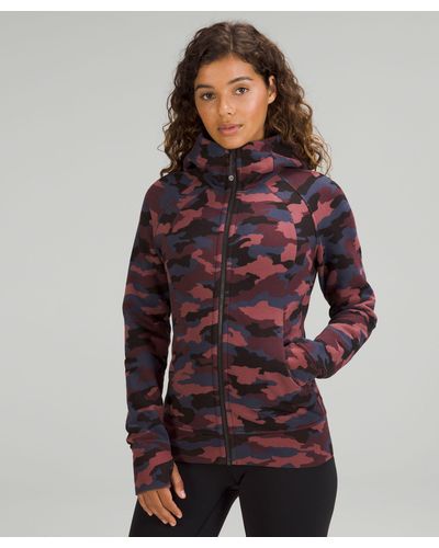 lululemon athletica Scuba Full-zip Hoodie in Red | Lyst