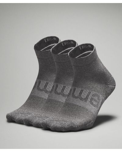 lululemon Power Stride Ankle Socks 3 Pack - Gray