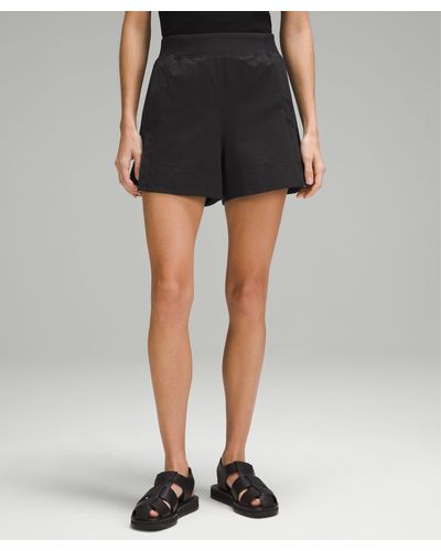 lululemon Stretch Woven Relaxed-fit High-rise Shorts - 4" - Color Black - Size Xs