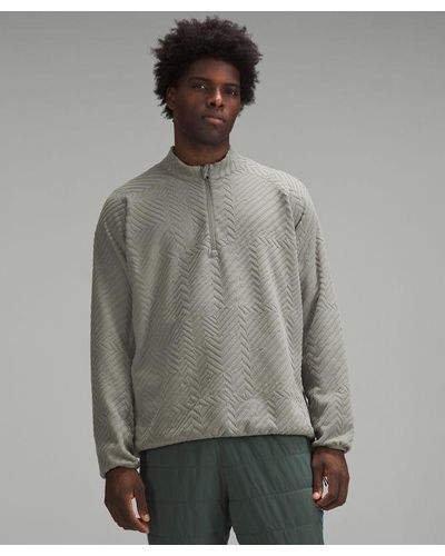 lululemon Textured Hiking Half Zip Sweatshirt - Colour Green/grey - Size L