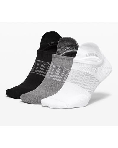 lululemon Power Stride Tab Socks 3 Pack - Color White/grey/black - Size L - Multicolor