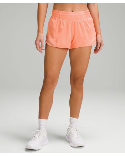 lululemon Hotty Hot High-rise Lined Shorts - 2.5" - Color Orange/pastel - Size 10