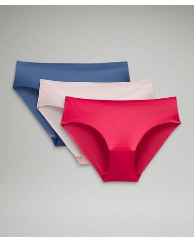 lululemon Invisiwear Mid-rise Bikini Underwear 3 Pack - Pink