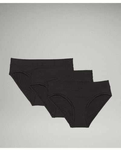 lululemon Underease Mid-rise Bikini Underwear 3 Pack - Black