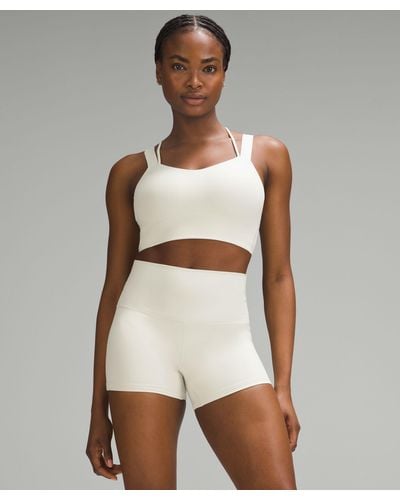 lululemon athletica Like A Cloud Longline Ribbed Bra Light Support, D/dd  Cups in Natural