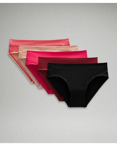 lululemon – Underease Mid-Rise Bikini Underwear 5 Pack – // – - Pink
