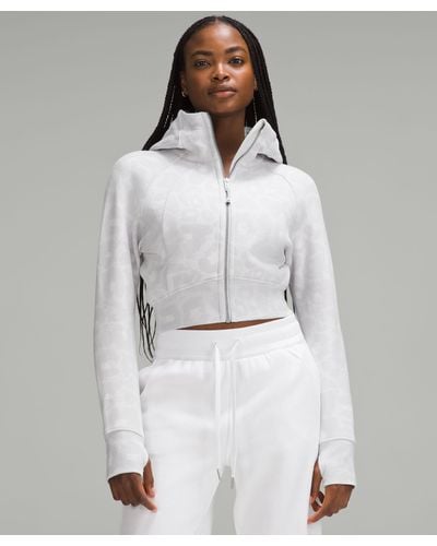 lululemon athletica Scuba Full-zip Cropped Hoodie - Color White