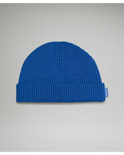 lululemon Close-fit Ribbed Knit Beanie Hat - Wool-blend - Colour Blue - Size S/m