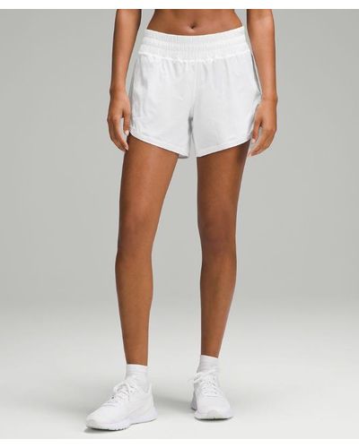 lululemon Track That Mid-rise Lined Shorts - 5" - Colour White - Size 10