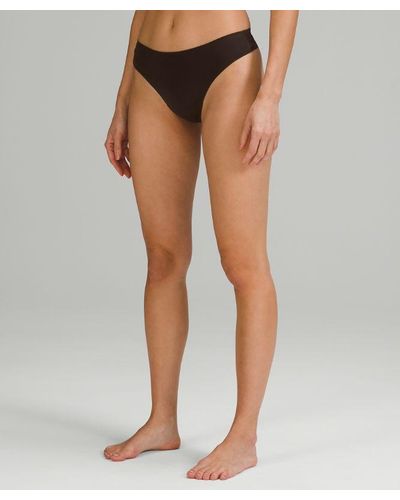 lululemon Invisiwear Mid-rise Thong Underwear - Colour Brown - Size L - Multicolour