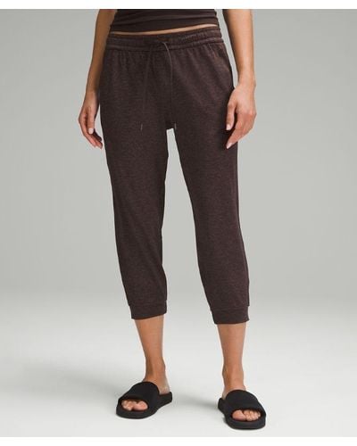 lululemon Soft Jersey Classic-fit Mid-rise Cropped Joggers - Black