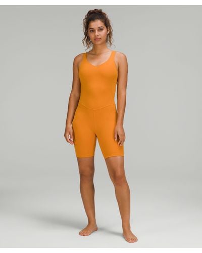 lululemon Align Bodysuit - 8" - Color Orange - Size 8