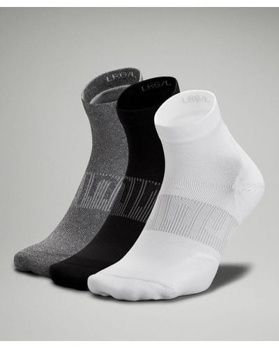 lululemon Power Stride Ankle Socks 3 Pack - Color White/grey/black - Size L