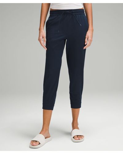 lululemon Soft Jersey Classic-fit Mid-rise Cropped Sweatpants - Blue