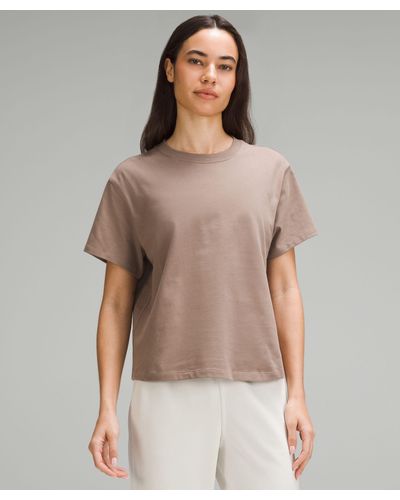 lululemon Relaxed-fit Cotton Jersey T-shirt - Brown