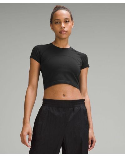 lululemon – Swiftly Tech Cropped Short-Sleeve Shirt 2.0 – – - Black