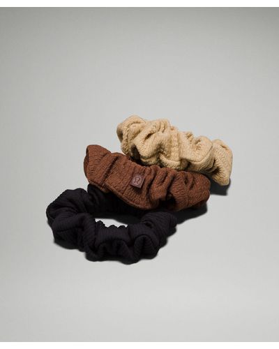 lululemon Uplifting Scrunchies Textured 3 Pack - Multicolor