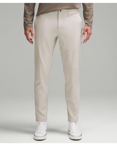 lululemon Abc Slim-fit Trousers 32"l Warpstreme - Colour Khaki - Size 28 - White
