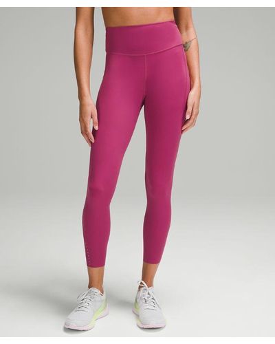 lululemon Fast And Free High-rise Leggings 25" Pockets - Pink